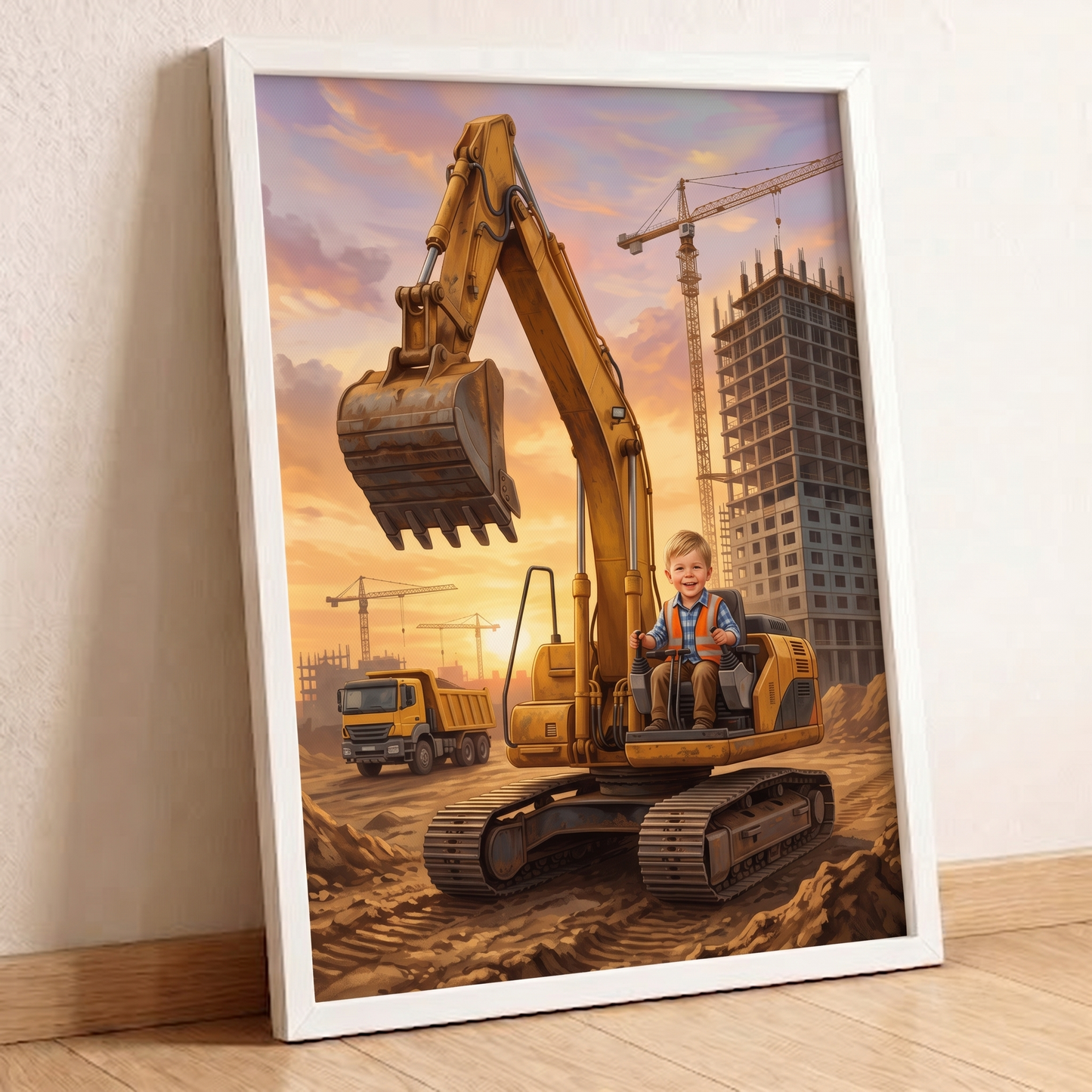 Personalized Excavator Poster