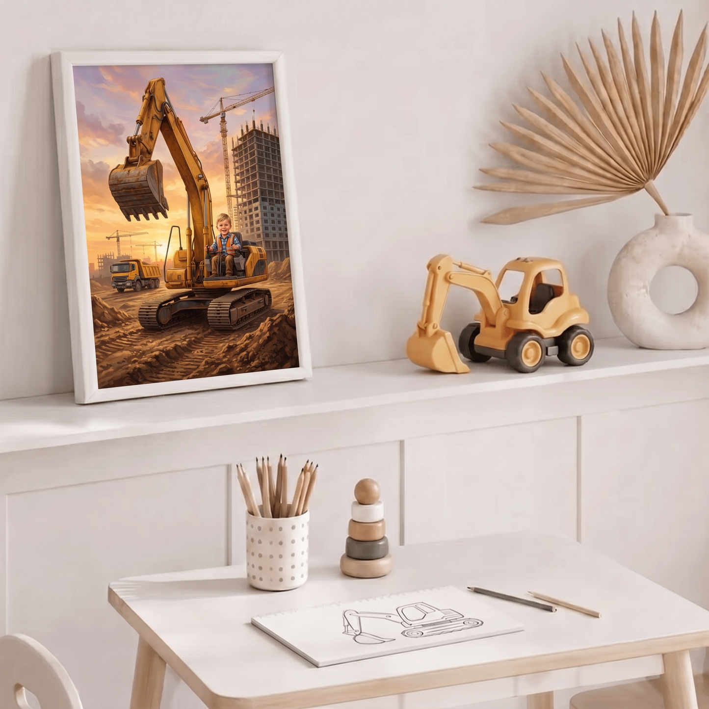 Personalized Excavator Poster
