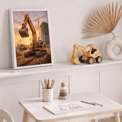 Personalized Excavator Poster
