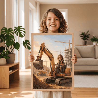 Personalized Excavator Poster