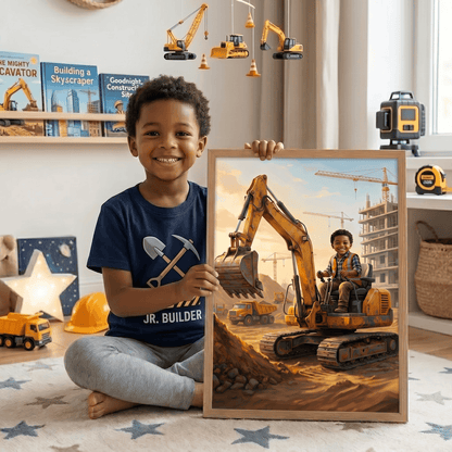 Personalized Excavator Poster