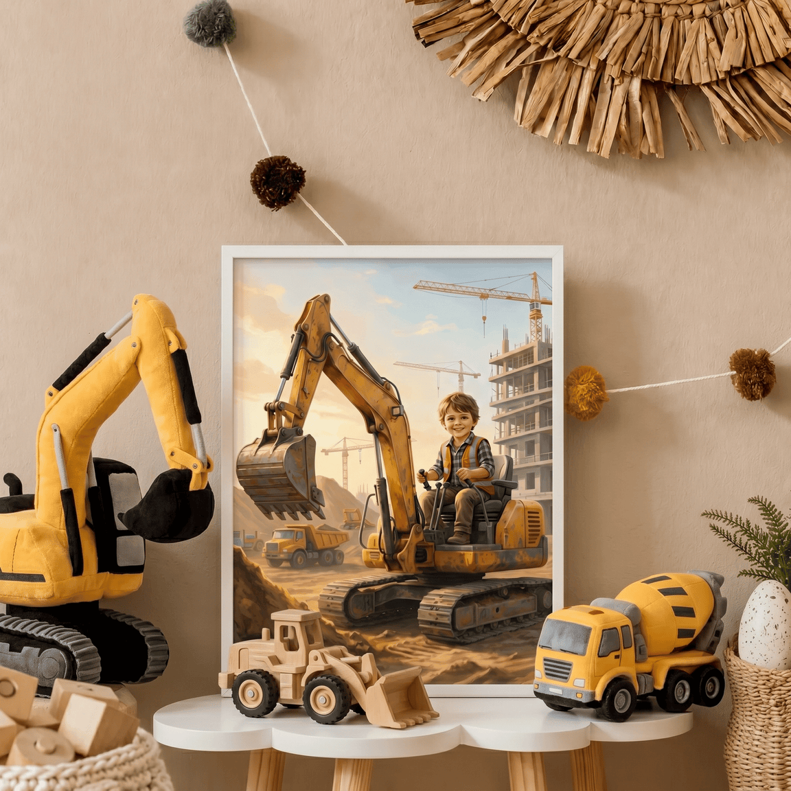 Personalized Excavator Poster